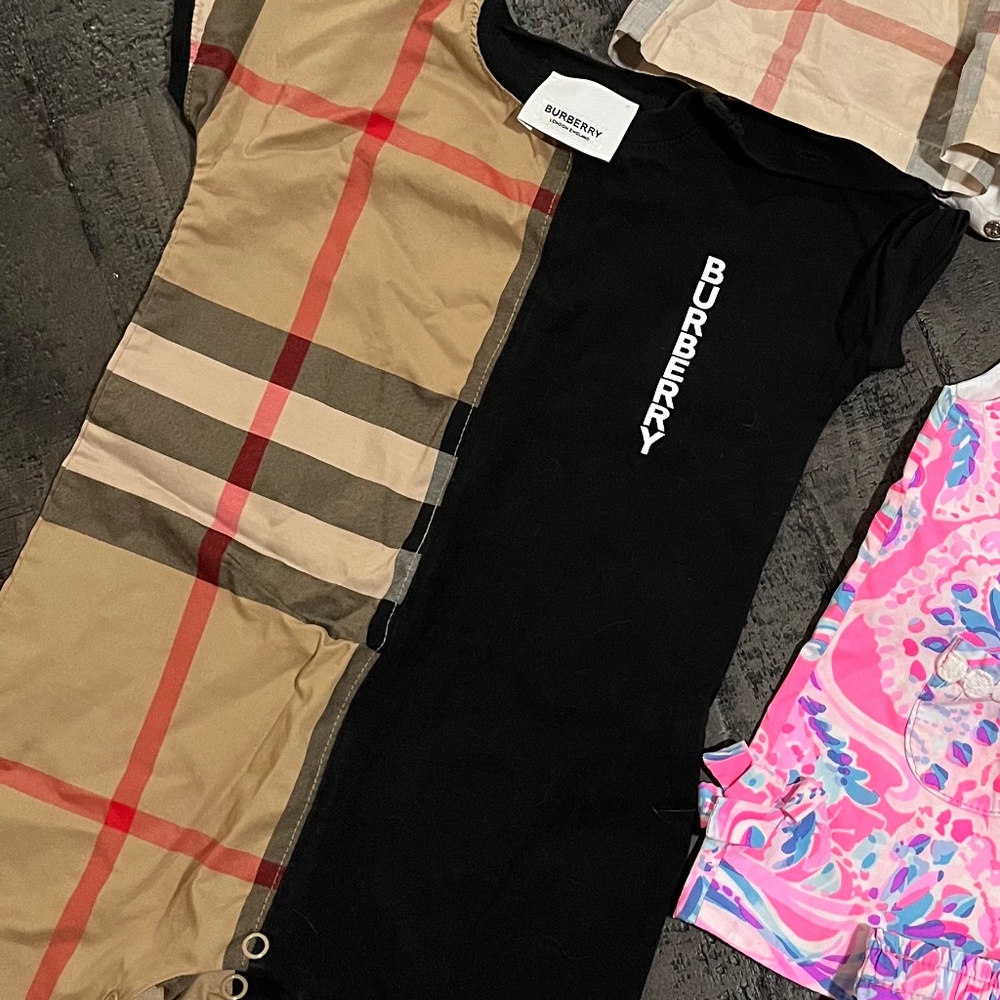 BURBERRY BABY LENOX ROMPER